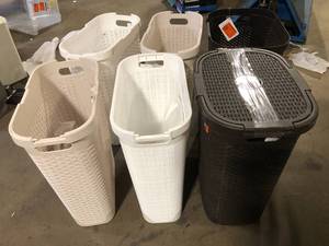 lot 41 image: Lot of assorted Laundry Baskets  Various Sizes and Conditions  Customer Returns See Pictures