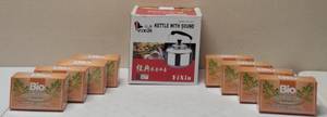 (1) YiXin Kettle with Sound & (8) Boxes of Moringa Tea