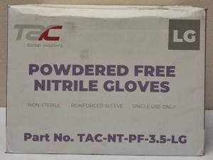 GLOBAL SOLUTIONS TAC BRAND- POWDER Free Nitrile Gloves (10 Boxes) SIZE LG