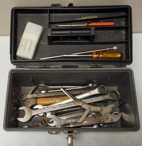 Black Toolbox with Tools (See Photos)