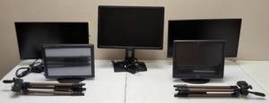 Technology Lot w(5) Monitors (2) Tripods