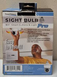 Sight Bulb Pro   NEW (1) WiFi Smart Camera & Light  650 - 700 Lumen  Microphone & Speaker