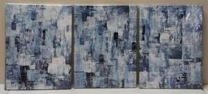 Blue Abstract Wall Art  3 - Piece