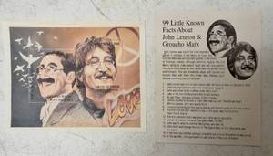 Commemorative Stamps of Groucho Marx and John Lennon