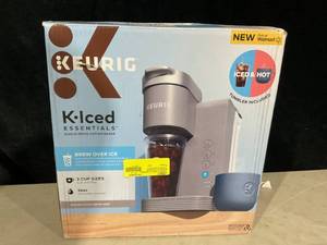 lot 375 image: Keurig K-Iced Essentials, Gray Iced and Hot Single-Serve K-Cup Pod Coffee Maker