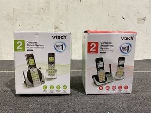 lot 110 image: LOT OF 2 Vtech 2 Handset Cordless Phone Systems