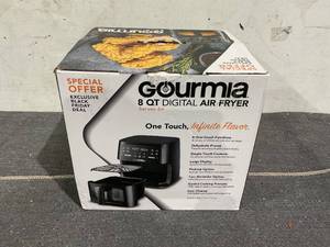 lot 120 image: Gourmia 8-Quart Digital Window Air Fryer, with 8 One-Touch Functions