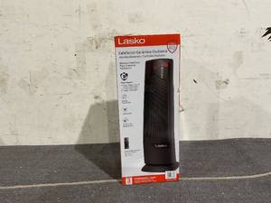 lot 122 image: Lasko 22 1500W Oscillating Ceramic Tower Space Heater with Remote, CT22835