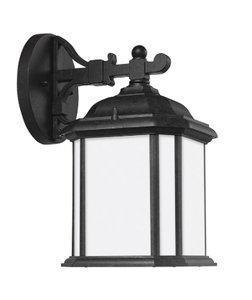 lot 643 image: Generation Lighting Kent Traditional 1-Light Led Outdoor Exterior Small Wall Lantern Sconce In Oxford Bronze Finish