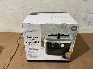 lot 291 image: Mainstays 4L Electric Deep Fryer, Stainless Lid, 1800W