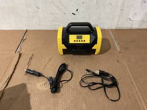 lot 298 image: Yyton Air Pump for Car Tires, 150Psi Portable Tire Inflator 110V AC12V DC, WAuto Shut-off Function, Digital Pressure Gauge