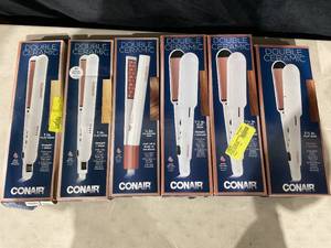 lot 417 image: LOT OF 6 Conair Hair Iron Tools