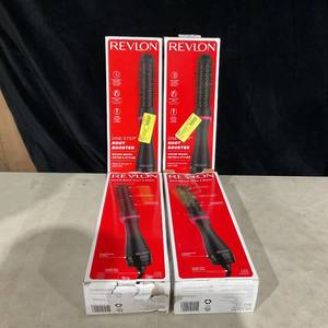 lot 400 image: LOT  OF 4 Revlon One-Step 1-12 Root Booster Round Hair Dryer