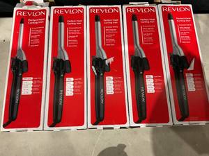 lot 404 image: LOT OF 5 Revlon Ceramic Barrels Curling Irons