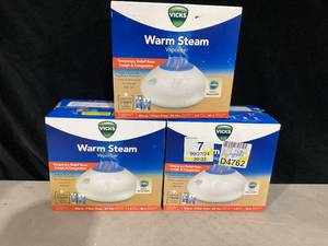 lot 413 image: LOT OF 3 Vicks Warm Steam Vaporizer, V150SGNJUV