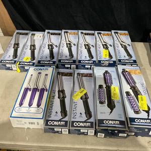 lot 415 image: LOT OF 12 Conair Hair Iron Tools