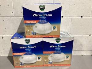 lot 528 image: LOT OF 3 Vicks Warm Steam Vaporizer, V150SGNJUV