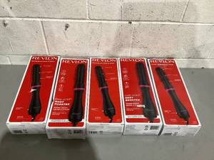 lot 538 image: LOT OF 5 Revlon One-Step Root Booster Round Brush Dryer and Hair Styler
