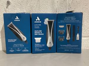 lot 557 image: LOT OF 3 Andis Close Cutting Ultra Trim Kit