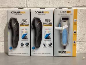 lot 558 image: LOT OF 3 ConairMan ClippersTrimmers Kit