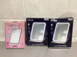 lot 561 image: LOT OF 3 Portable LED Mirrors