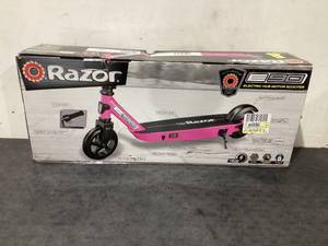 lot 654 image: Razor Scooter E90 Electric Scooter-pink, For Kids Ages 8 And Up To 120 Lbs