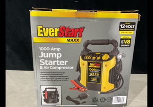 lot 466 image: EverStart Maxx 1000 Amp Jump Starter and Air Compressor