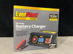 lot 468 image: Everstart Maxx 15 Amp Automotive Battery Charger with 50 Amp Engine Start (BC50BE)