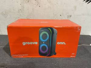 lot 54 image: Onn. Wireless Party Speaker with LED Lighting