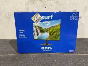 lot 75 image: Onn. 24 FHD (1920 x 1080p) 100hz Office Monitor with 6 ft HDMI Cable