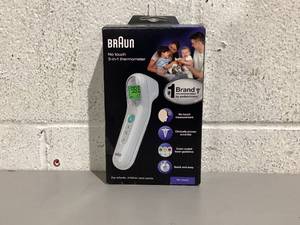 lot 564 image: Braun No Touch 3-in-1 Digital Thermometer, Suitable for All Ages, BNT100US