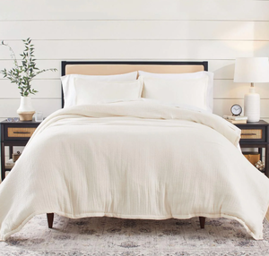 lot 704 image: Better Homes & Gardens 3-Piece Cream Gauze Comforter Set, Adult FullQueen