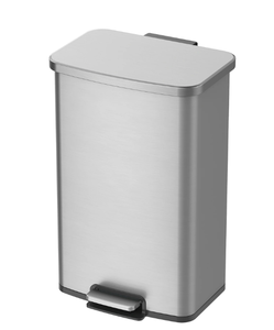 lot 705 image: Better Homes & Gardens 13.2 Gallon Rectangular Stainless Steel Trash Can