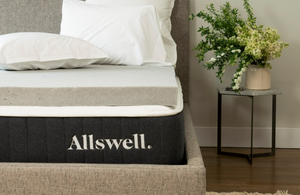 lot 722 image: Allswell 2 Sleep Cool Memory Foam Mattress Topper, King-Infused with Graphite
