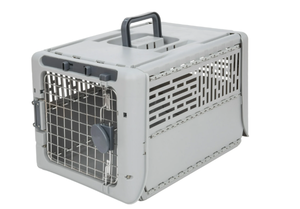 lot 723 image: SportPet Designs, Dog Kennels, 19 Collapsible Plastic Pet Kennel, Gray, XS, 1 Piece