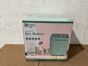 lot 21 image: Orgo 26 lbs Capacity Retro Countertop Ice Maker