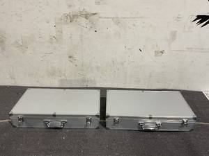 lot 201 image: LOT OF 2 Feastables MrBeast Collector Edition Briefcase with Feastables Chocolate and Beast Lab Toy