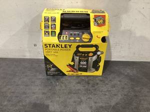 lot 328 image: STANLEY J309 Portable Power Station Jump Starter 600 Peak Amp Battery Booster