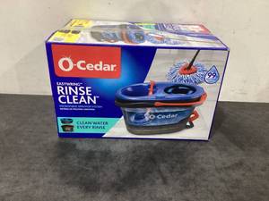 lot 329 image: O-Cedar EasyWring RinseClean Spin Mop & Bucket Floor Cleaning System