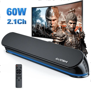 lot 70 image: AUOSHI 2.1ch Sound Bar for TV, 60W Small Soundbar with Subwoofer