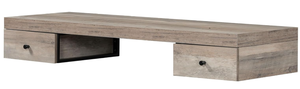 lot 161 image: Wall-mounted Vanity Desk, Floating Vanity Shelf with Drawers, Dressing Table with Wooden Sticker