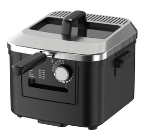 lot 187 image: Mainstays 4L Electric Deep Fryer, Stainless Lid, 1800W