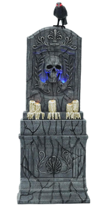 lot 240 image: Haunted Hill Farm Motion-Activated 3.4 Tall Aged Cemetery Tombstone, Battery Operated Scare Prop