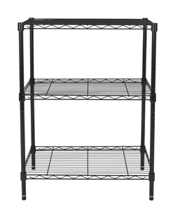 lot 308 image: Hyper Tough 3-Tier Multipurpose Wire Shelving Rack, Black Color, 750lbs Load Capacity