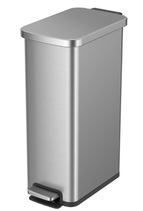 lot 462 image: Better Homes & Gardens 7.9 Gallon Slim Kitchen Step Trash Can, Stainless Steel Step Trash Can