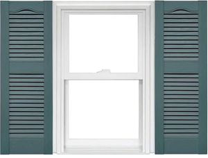 lot 508 image: Mid America Open Louver Vinyl Shutters