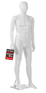 lot 519 image: TopMaster Male Form Mannequin - Versatile 360° Design, Easy Assemble, Full Body 38 Chest Male Mannequin with Adjustable Posture