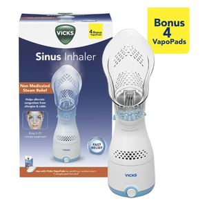 lot 581 image: Vicks Steam Sinus Inhaler with 4 Bonus VapoPads, Allergies and Colds