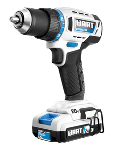 lot 591 image: HART 20-Volt Brushless 12 DrillDriver Kit
