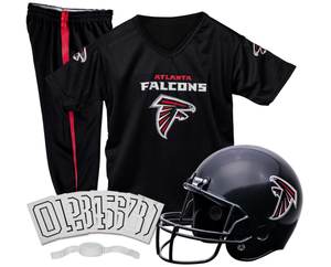 lot 657 image: Franklin Sports NFL Youth Football Uniform Set for Boys & Girls - Includes Helmet, Jersey & Pants with Chinstrap  Numbers